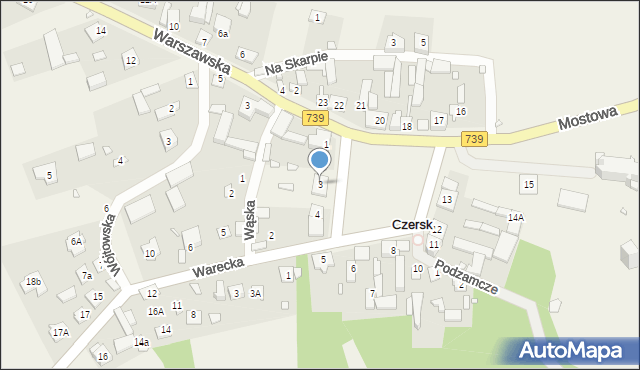 Czersk, Plac Tysiąclecia, 3, mapa Czersk