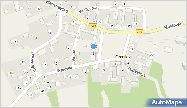 Czersk, Plac Tysiąclecia, 4, mapa Czersk