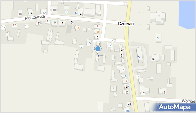 Czerwin, Plac Tysiąclecia, 4, mapa Czerwin