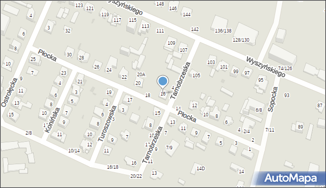Częstochowa, Płocka, 16, mapa Częstochowy