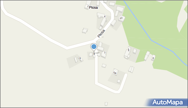 Dobroszów, Płosa, 8, mapa Dobroszów