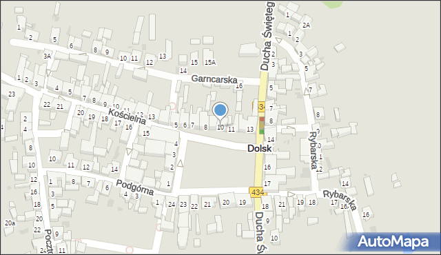 Dolsk, Plac Wyzwolenia, 10, mapa Dolsk