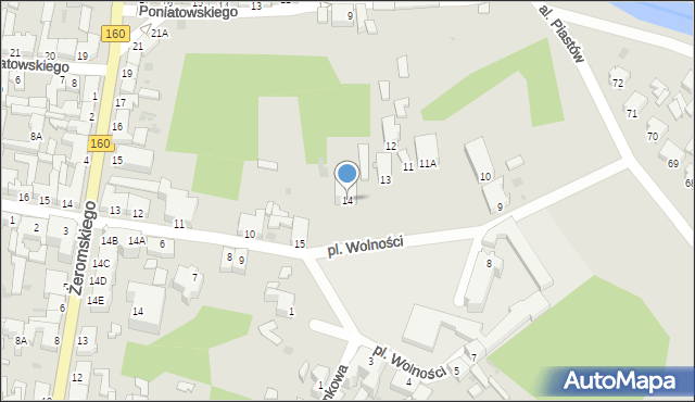 Drezdenko, Plac Wolności, 14, mapa Drezdenko