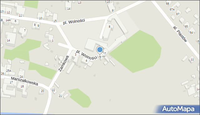 Drezdenko, Plac Wolności, 5, mapa Drezdenko