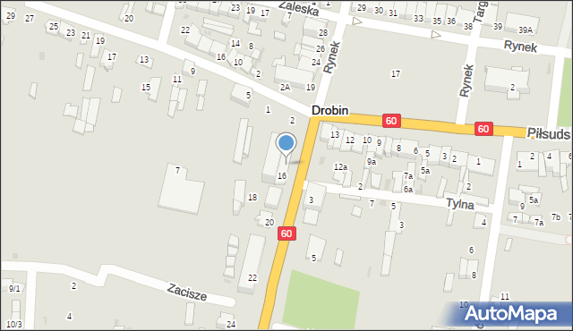 Drobin, Płocka, 4/16, mapa Drobin