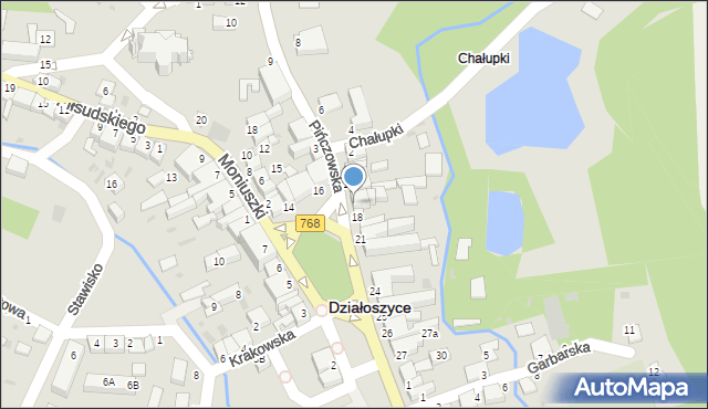 Działoszyce, Plac Partyzantów, 19, mapa Działoszyce