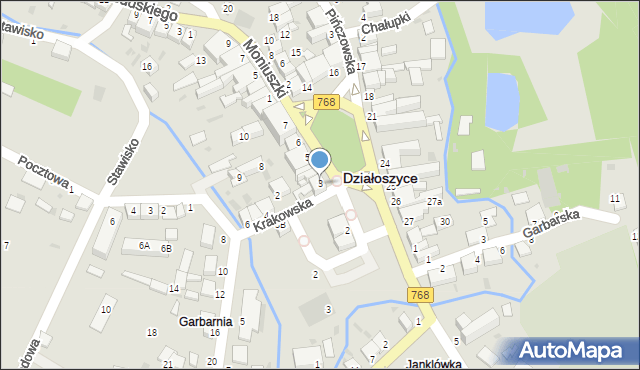 Działoszyce, Plac Partyzantów, 3, mapa Działoszyce