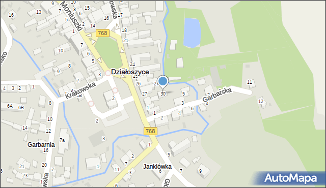 Działoszyce, Plac Partyzantów, 30, mapa Działoszyce