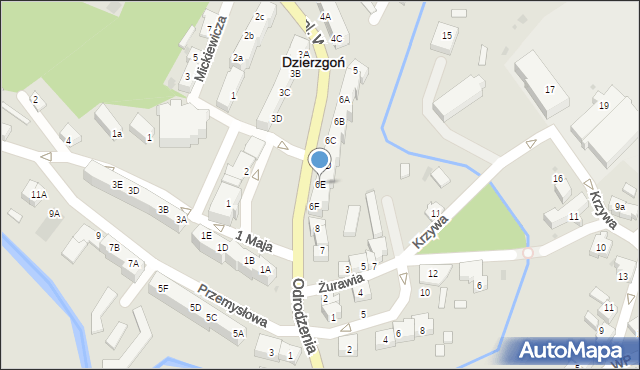 Dzierzgoń, Plac Wolności, 6E, mapa Dzierzgoń