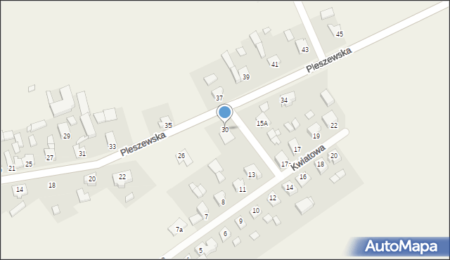 Fabianów, Pleszewska, 30, mapa Fabianów