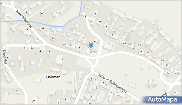 Frydman, Plac Tysiąclecia, 6, mapa Frydman