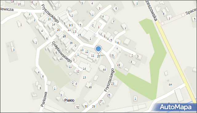 Frysztak, Plac św. Floriana, 10, mapa Frysztak