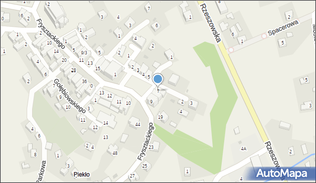 Frysztak, Plac św. Floriana, 7, mapa Frysztak