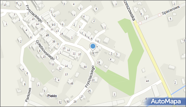 Frysztak, Plac św. Floriana, 9, mapa Frysztak