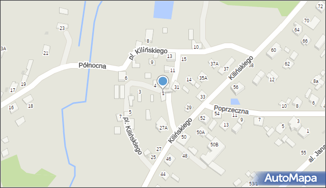 Gąbin, Plac Kilińskiego Jana, płk., 1, mapa Gąbin