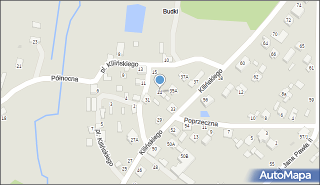 Gąbin, Plac Kilińskiego Jana, płk., 14, mapa Gąbin