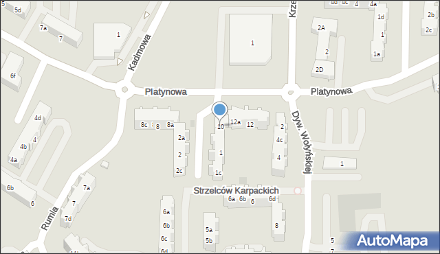 Gdańsk, Platynowa, 10, mapa Gdańska