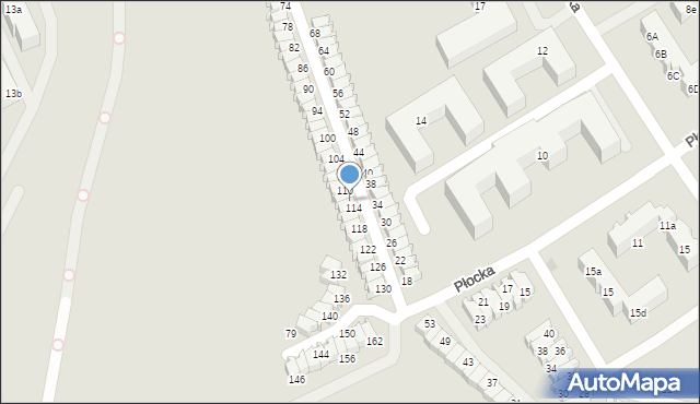 Gdańsk, Płocka, 112, mapa Gdańska