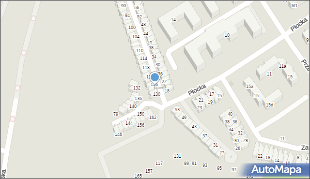 Gdańsk, Płocka, 128, mapa Gdańska