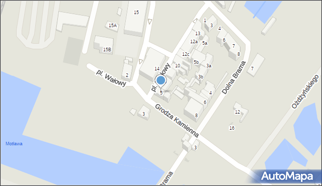 Gdańsk, Plac Wałowy, 5, mapa Gdańska