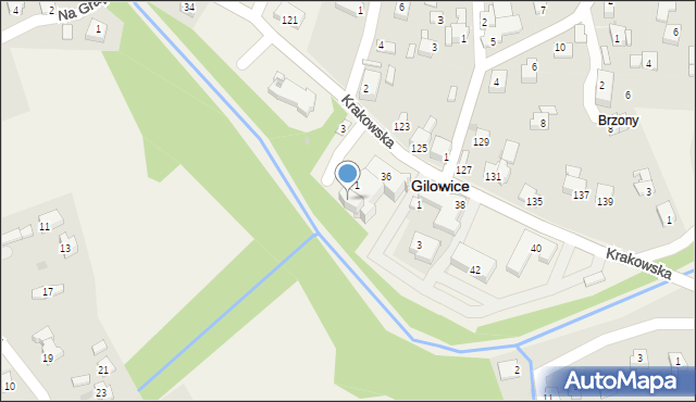 Gilowice, Plac Bankowy, 2, mapa Gilowice