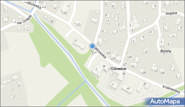 Gilowice, Plac Bankowy, 3, mapa Gilowice