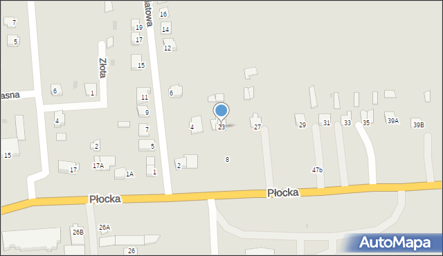 Glinojeck, Płocka, 23, mapa Glinojeck