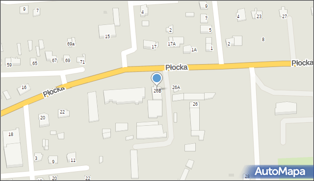 Glinojeck, Płocka, 26B, mapa Glinojeck