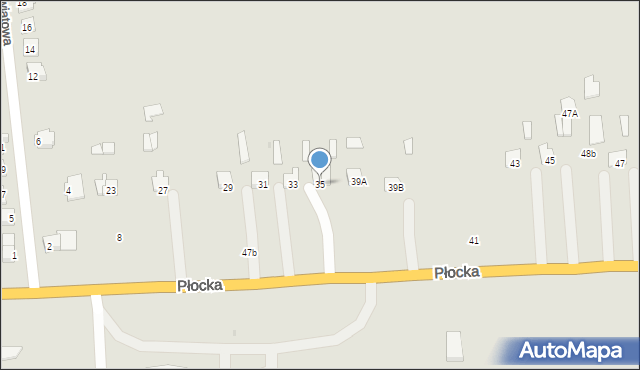 Glinojeck, Płocka, 35, mapa Glinojeck