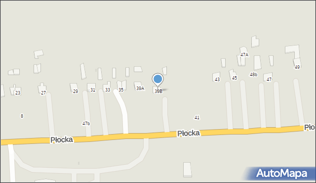 Glinojeck, Płocka, 39B, mapa Glinojeck