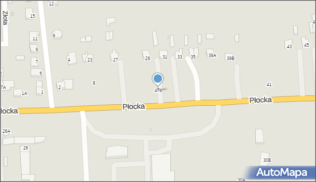 Glinojeck, Płocka, 47b, mapa Glinojeck