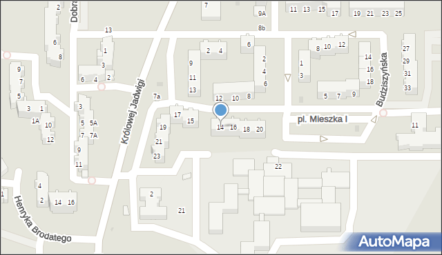 Głogów, Plac Mieszka I, 14, mapa Głogów