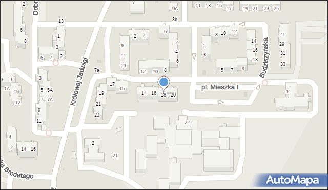 Głogów, Plac Mieszka I, 18, mapa Głogów