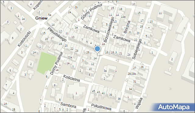 Gniew, Plac Grunwaldzki, 15, mapa Gniew