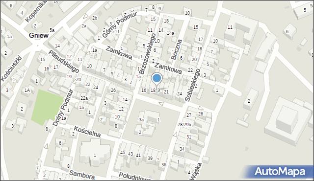 Gniew, Plac Grunwaldzki, 19, mapa Gniew