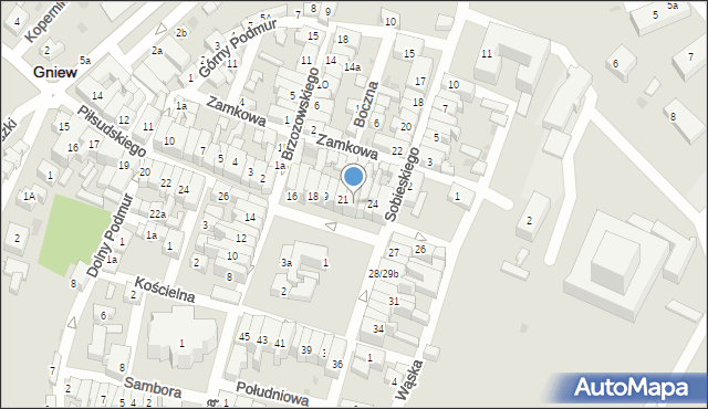 Gniew, Plac Grunwaldzki, 22, mapa Gniew