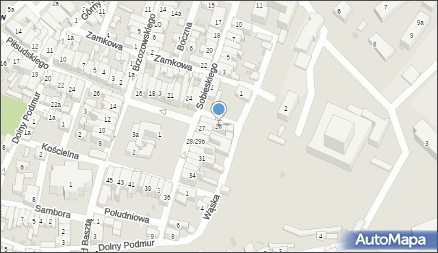 Gniew, Plac Grunwaldzki, 26, mapa Gniew