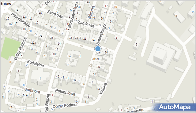 Gniew, Plac Grunwaldzki, 28, mapa Gniew