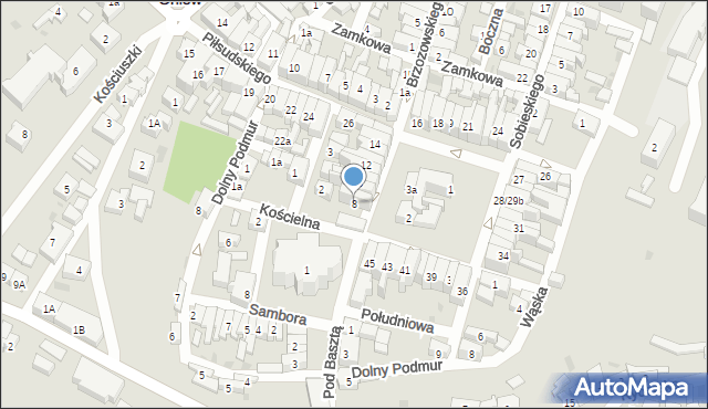 Gniew, Plac Grunwaldzki, 8, mapa Gniew
