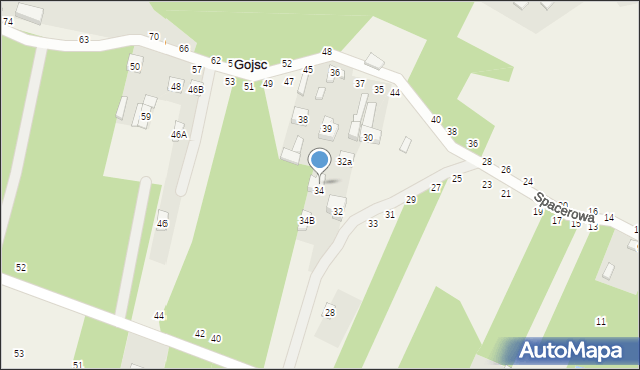 Gojsc, Płaczkowska, 34A, mapa Gojsc