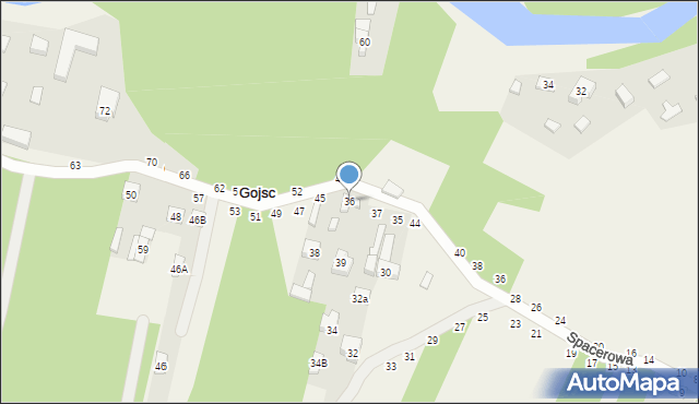 Gojsc, Płaczkowska, 36, mapa Gojsc