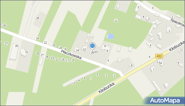 Gojsc, Płaczkowska, 8a, mapa Gojsc