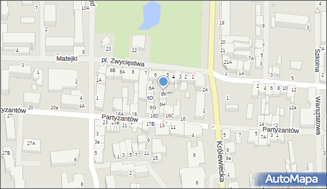 Gołdap, Plac Zwycięstwa, 6K, mapa Gołdap