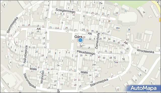 Góra, Plac Króla Bolesława Chrobrego, 29, mapa Góra