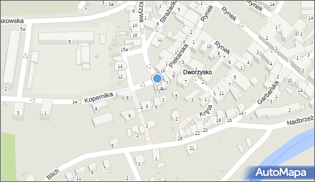 Gorlice, Plac Dworzysko, 2, mapa Gorlic