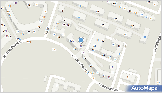 Gorzów Wielkopolski, Plac Jana Pawła II, 46, mapa Gorzów Wielkopolski