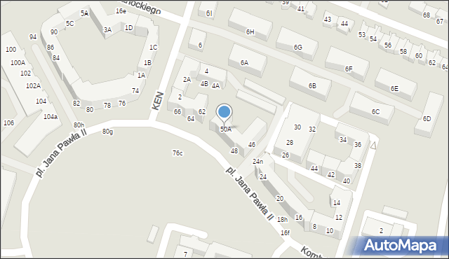 Gorzów Wielkopolski, Plac Jana Pawła II, 50A, mapa Gorzów Wielkopolski