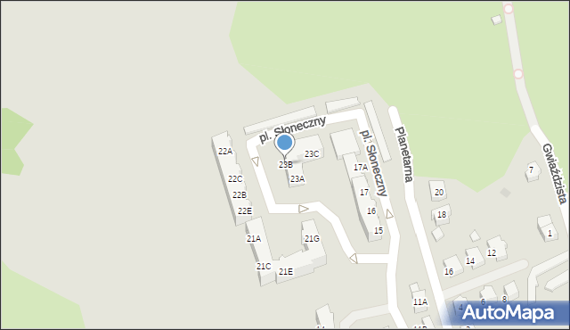 Gorzów Wielkopolski, Plac Słoneczny, 23B, mapa Gorzów Wielkopolski