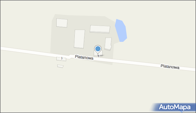 Gostycyn, Platanowa, 6, mapa Gostycyn