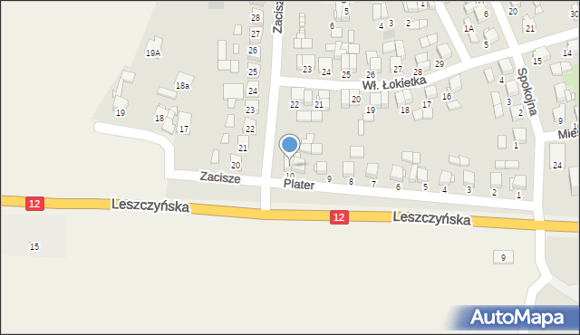 Gostyń, Plater Emilii, 10A, mapa Gostyń